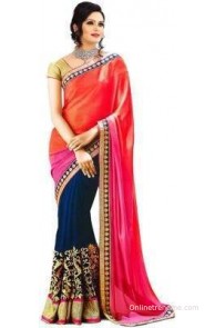 Suvali Fashion Embriodered Bollywood Georgette Sari